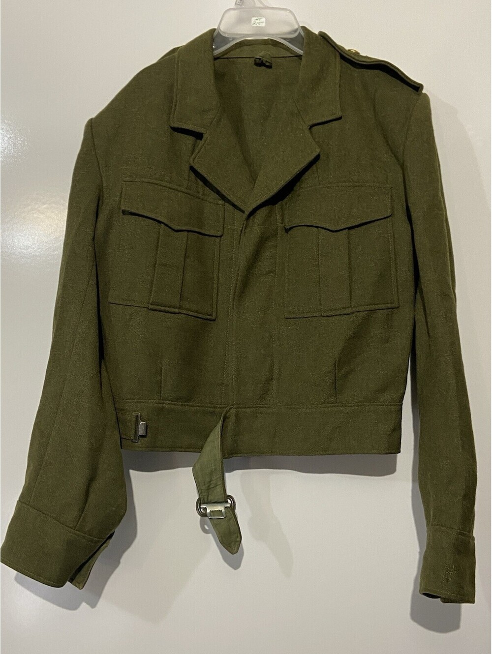 NAVY Vintage 1950s Battle Dress Wool Coat Sz L
